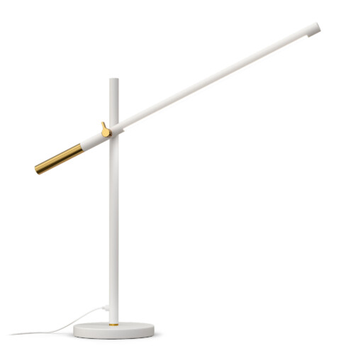 Piano Table Lamp - White / brass