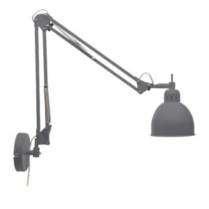 Matt gray Job wall lamp with directional light.