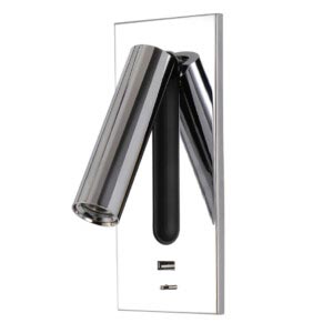 Chrome-colored recessed hotel lamp 49501. The lamp has a fixed 3 W LED.