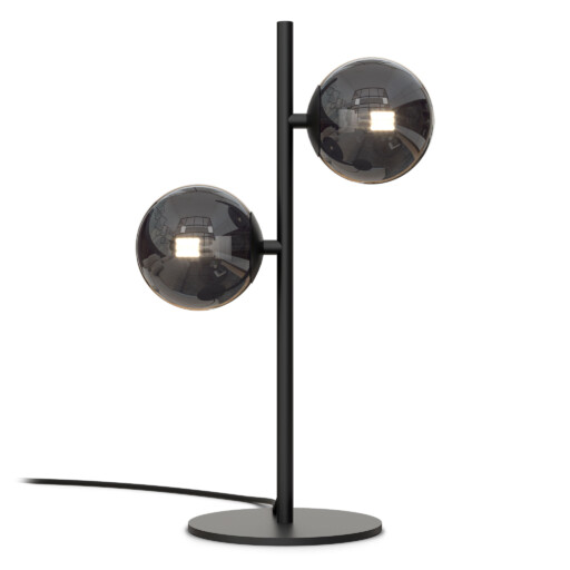 Glasgow Table Lamp - Black / smoked glass