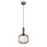 Lantern-kattovalaisin aaltoilevalla lasikuvulla. Väri Satiini / kirkas lasi.