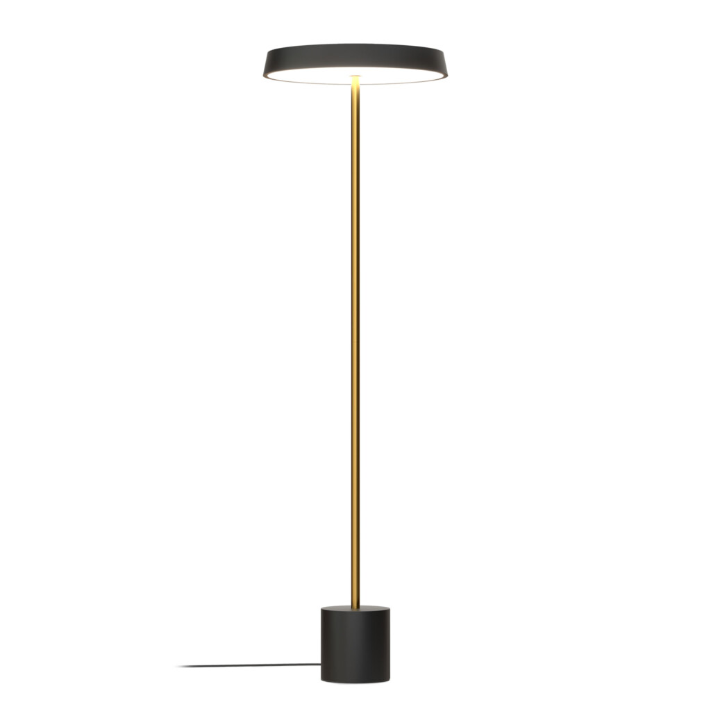Kimber-lattiavalaisin musta runko, messinkinen varsi