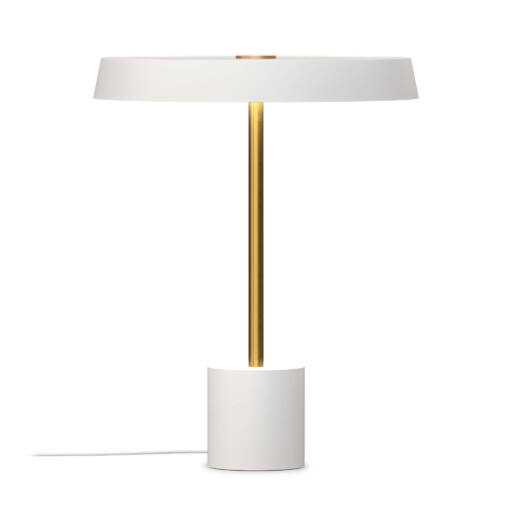 Kimber Table Lamp - White / brass