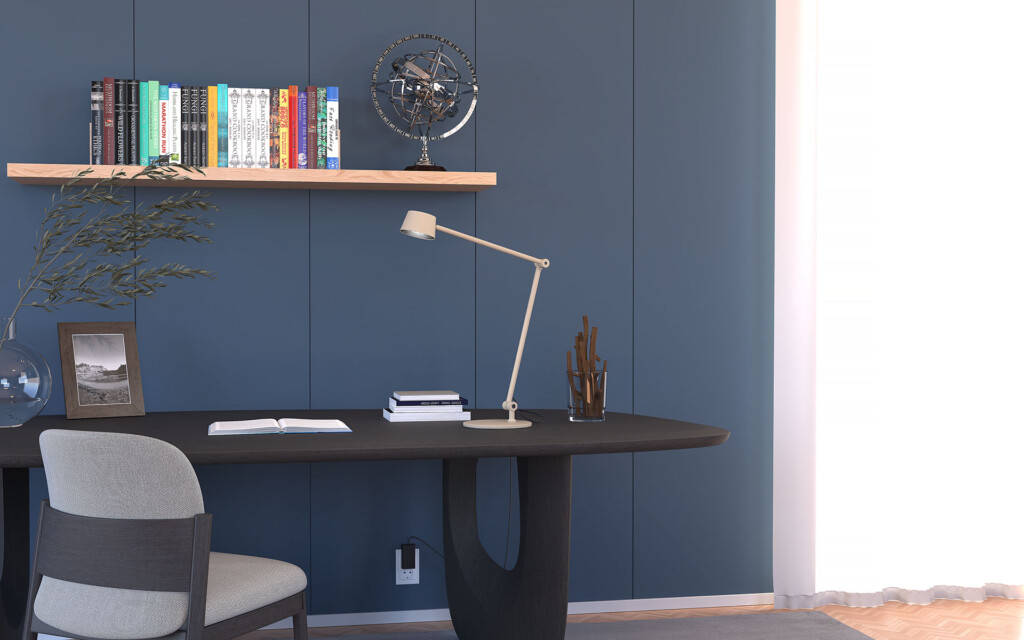 Khakinvärinen tyylikäs Link-pöytävalo